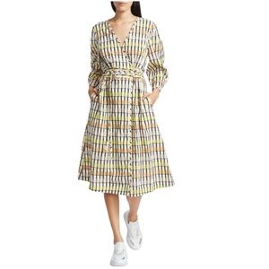 BAUM UND PFERDGARTEN WRAP COTTON DRESS